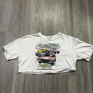 car crop top custom speed classic garage 1986 style crop top